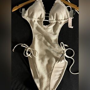 Victoria’s Secret Swim Suit: Size Small. Crochet Monoki One Piece. Brand…